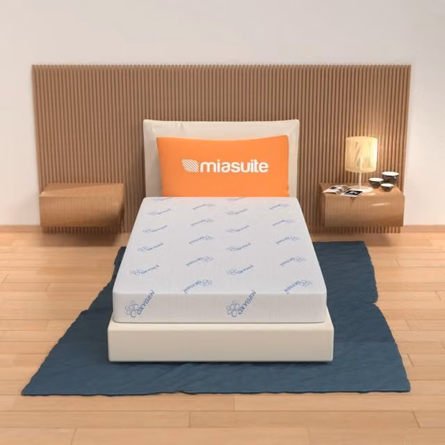 Materasso Singolo Miasuite con Gel e Rivestimento Sfoderabile Antibatterico, Bianco, L/P/H: 80 x 200 x 22 cm