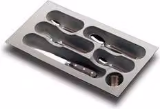 Porta posate per 6 posti Gollinucci DESIGN Grigio opaco L: 49 cm, P: 24,8 cm