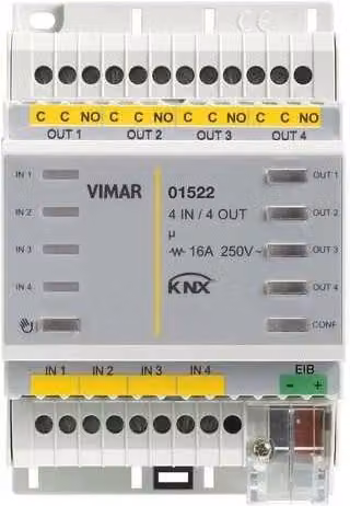 Vimar 01522 Dispositivo KNX con 4 ingressi e 4 uscite