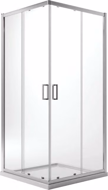 Box Doccia Quadrato IDRALITE Modello Ready Trasparente con Vetro da 6mm L: 80 cm, P: 80 cm, H: 185 cm