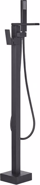 Miscelatore per vasca freestanding Beliani con set doccia a leva singola in ottone, nero opaco