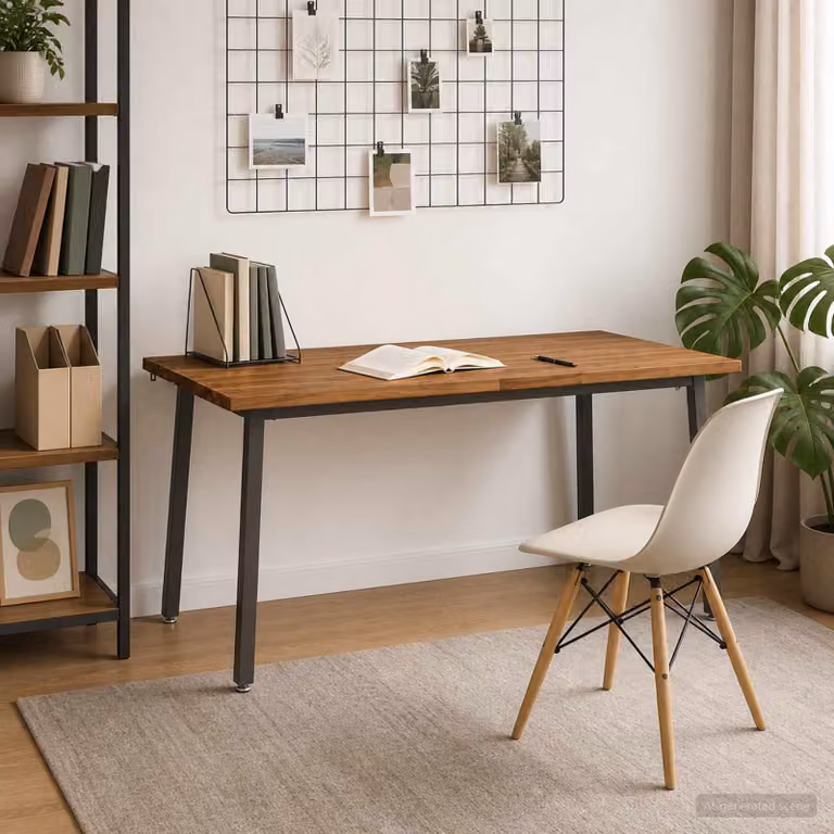 vidaXL Tavolo da pranzo rettangolare in legno di acacia con bordo vivo, colore marrone, L: 160 cm, P: 90 cm, H: 75 cm