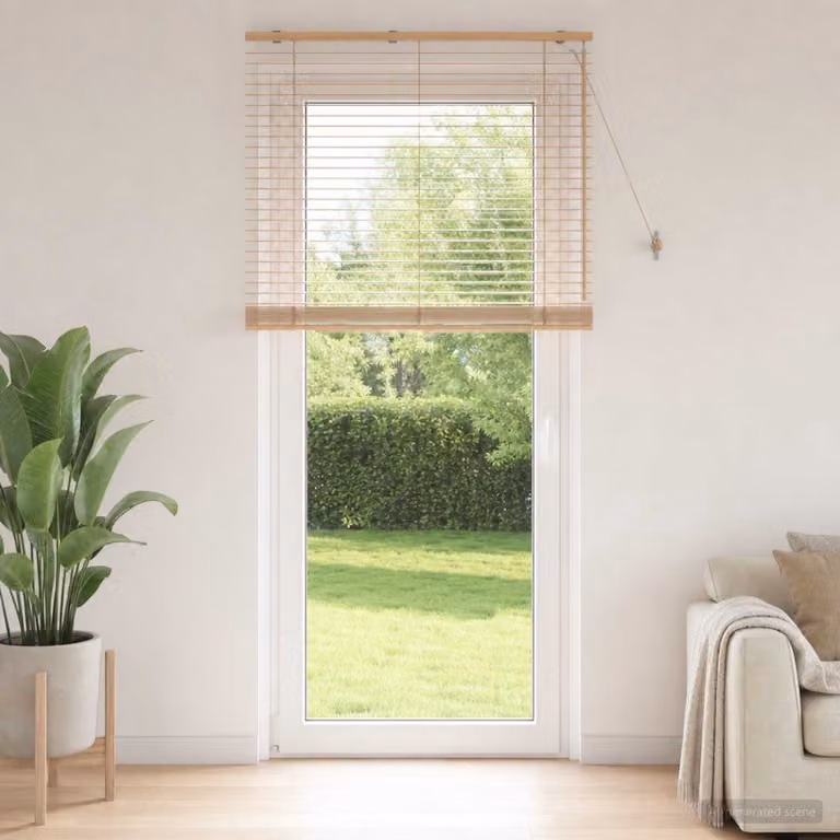 vidaXL Tenda Veneziana Effetto Quercia, Colore Marrone, L 110 cm x H 250 cm, Lamelle 35 mm