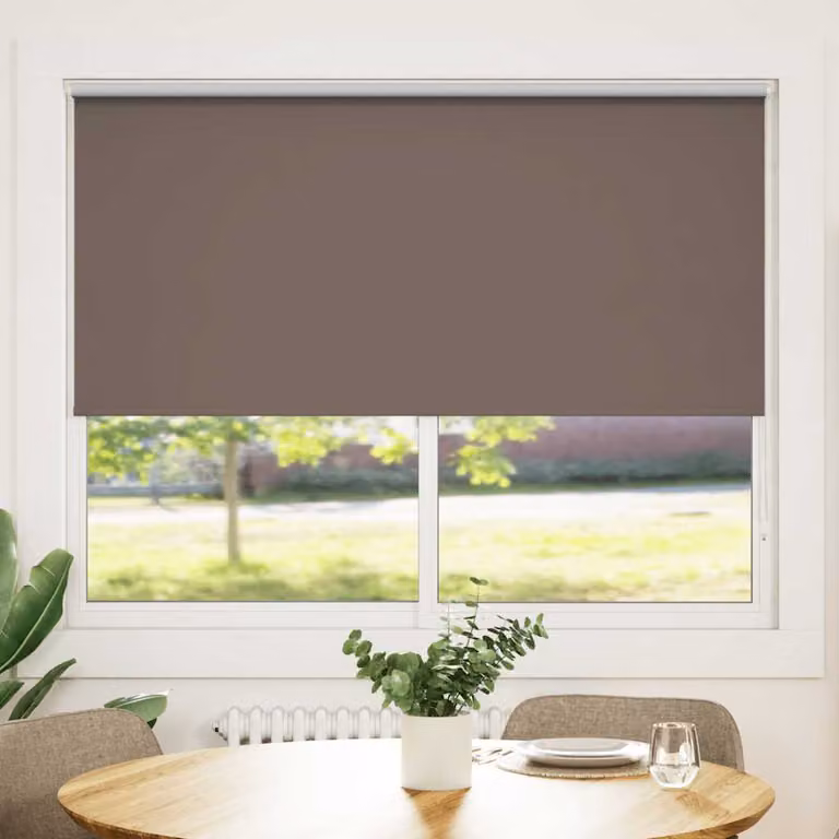 Tenda a rullo oscurante termoisolante vidaXL in poliestere, colore marrone, L: 140 cm, H: 175 cm