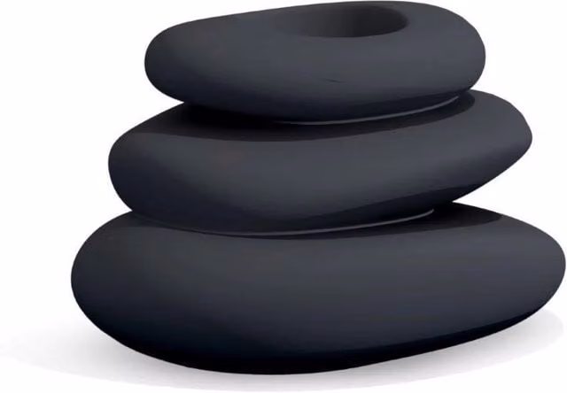 Vaso Eden Pot TEKCNOPLAST in resina colore antracite, forma rotonda, H: 75 cm, L: 62 cm, P: 62 cm