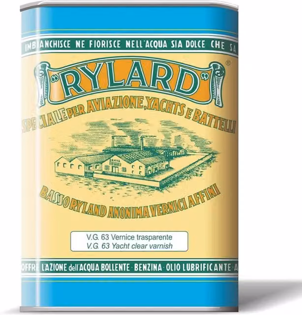 Multipack da 10 pezzi di vernice Rylard VG 63 oleofenolica lucida semitrasparente per legno, 1 l per confezione