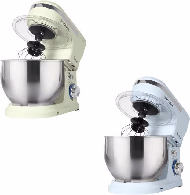 Impastatrice Planetaria da Cucina Trade Shop Traesio con Coperchio Paraschizzi, 1000W, Capacità 5lt, 6 Velocità e Funzione Pulse, Disponibile in Verde o Blu