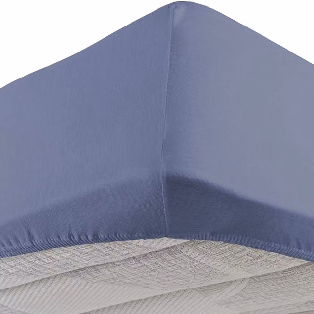 Lenzuolo con angoli elastici DaunenStep Vivacolor in jersey multicolore blu per adulti