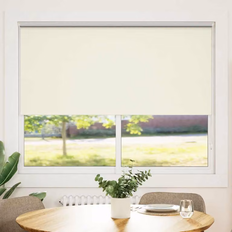 vidaXL Tenda a rullo oscurante termoisolante in poliestere, colore bianco, L: 160 cm, H: 175 cm