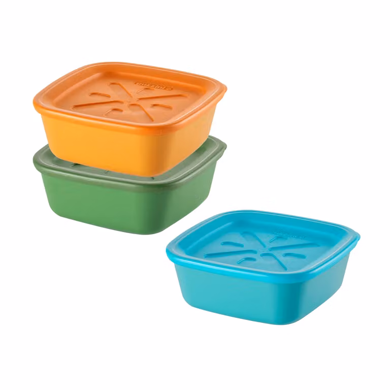 Set di 3 contenitori quadrati ermetici Everfresh Guzzini multicolor in plastica, adatti a microonde, freezer e lavastoviglie