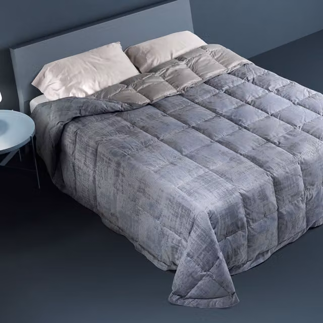 Trapunta in piuma DaunenStep modello Contemporanea 13005A Floreale multicolore per adulti, termoregolatrice e traspirante per l'inverno