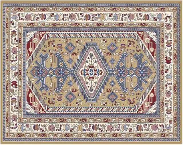 Tappeto Orientale con Disegno Persia in Stampa Digitale Biancheriaweb, Colore Beige Multicolore, L: 300 cm, P: 250 cm