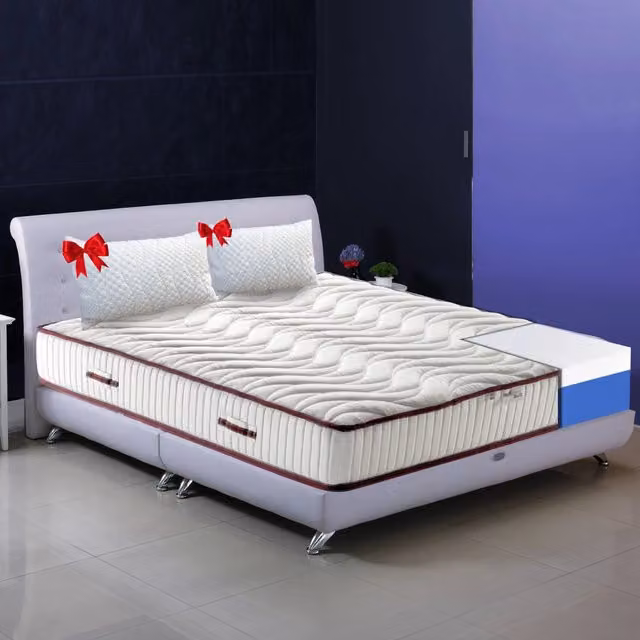 Materasso Memory Nature ITALYMATERASSI Semirigido con Doppio Comfort e Cuscino Antibatterico Bianco L: 105 cm, P: 200 cm, H: 20 cm