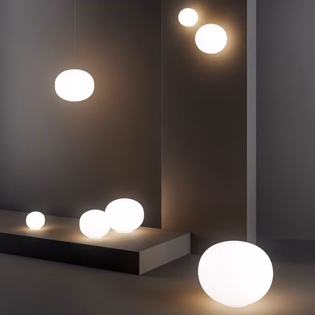 Lodes Volum Lampada da tavolo LED bianca con diffusore in vetro e plastica