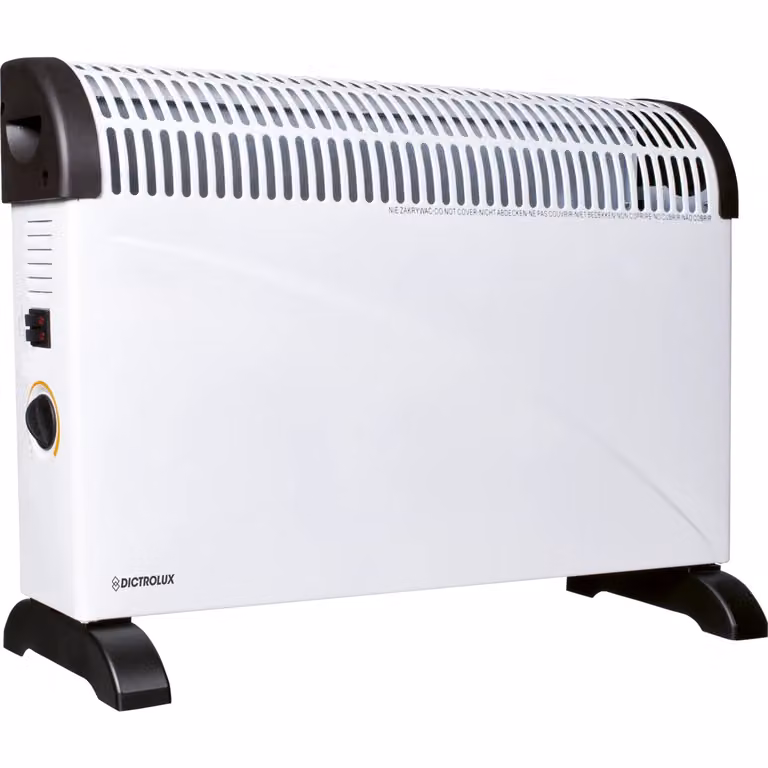 Termoconvettore elettrico DICTROLUX da 2000 Watt con termostato, bianco, L: 53 cm, P: 20 cm, H: 53 cm
