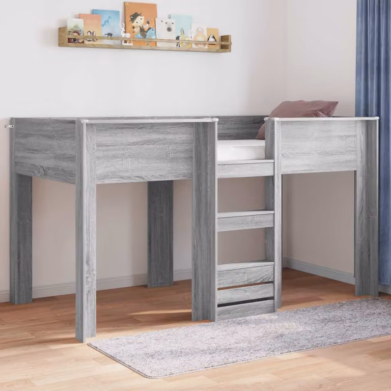 Letto a Castello per Bambini vidaXL Grigio Moderno L/P/H: 200 x 100 x 176,5 cm