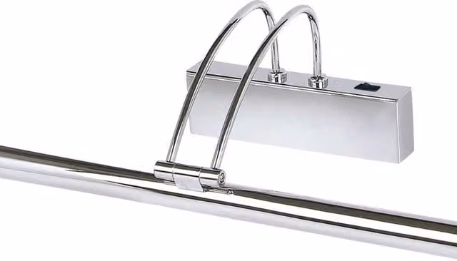 Applique da parete moderna Searchlight in acciaio cromato e policarbonato con LED da 15W 3000K luce bianca calda
