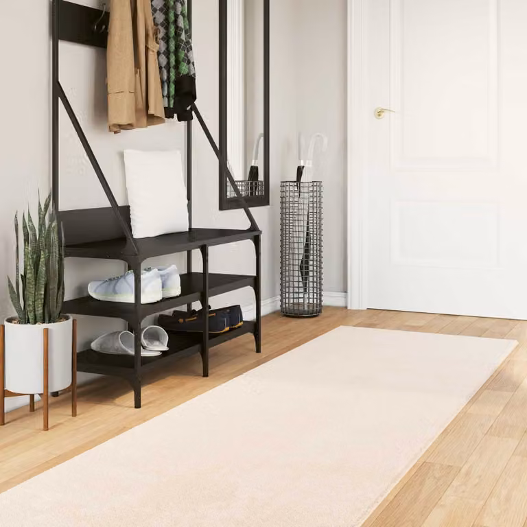 Tappeto moderno HUARTE vidaXL in poliestere beige, lavabile, L: 100 cm x P: 80 cm
