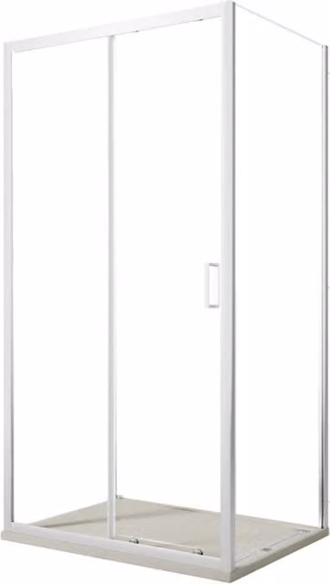 Box doccia rettangolare Olimpo Docce Matias con 2 lati scorrevoli e 1 lato fisso, trasparente, L: 100 cm, P: 70 cm