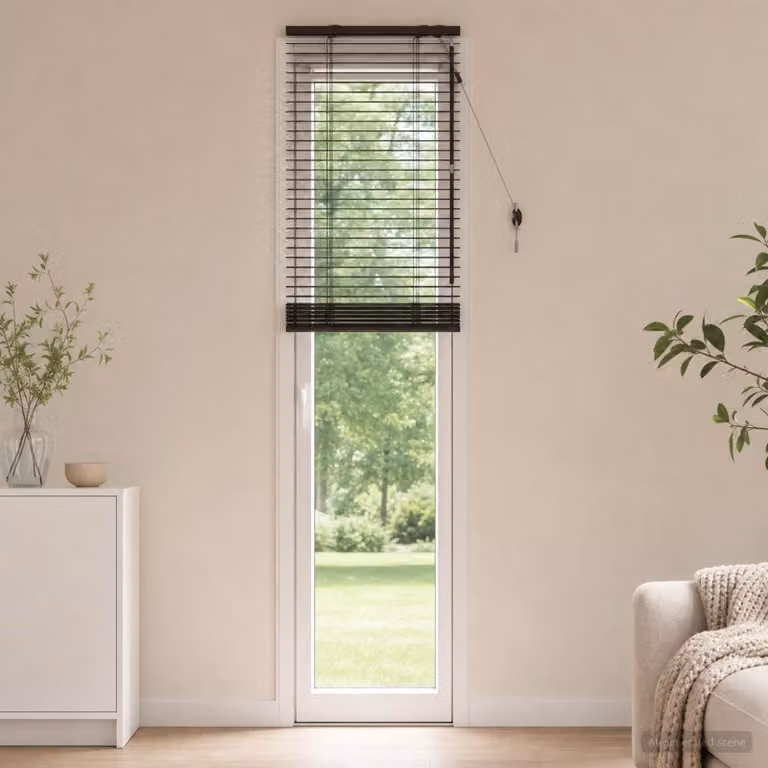vidaXL Tenda Veneziana Marrone Scuro L: 55 cm, H: 250 cm, Larghezza delle lamelle: 35 mm