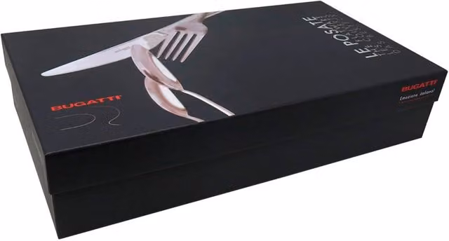 Set di posate Aladdin Ghiera Cromata in acciaio inossabile con scatola Gallery, 75 pezzi, colore Rust e argento