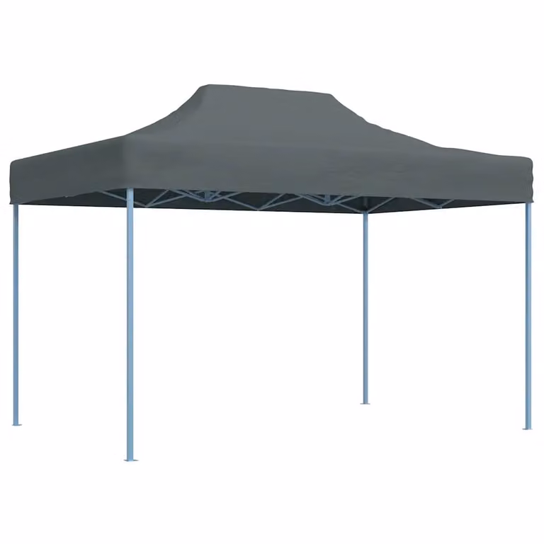 vidaXL Gazebo Professionale Pieghevole in Acciaio e PVC Antracite