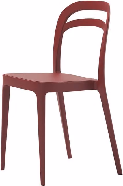 Sedia da giardino moderna Alma Design Julie in plastica rossa opaca