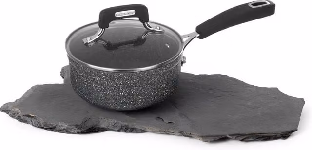 Casseruola Kasanova New Petra Dark con rivestimento antiaderente, colore nero e grigio, diametro 16 cm