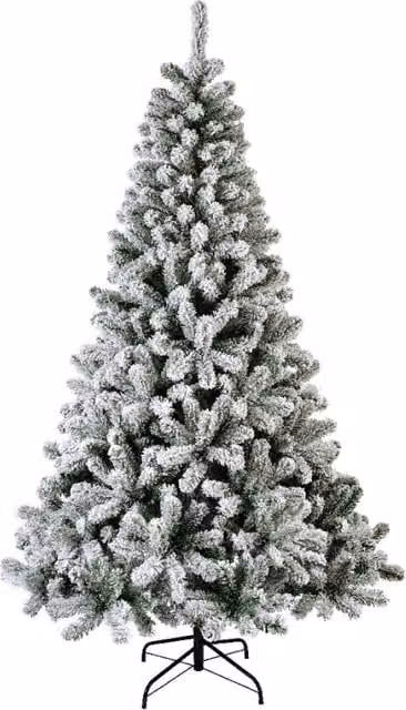 Albero di Natale innevato Pino Reale IPERBRIKO, colore verde e bianco, H 240 cm, L 146 cm