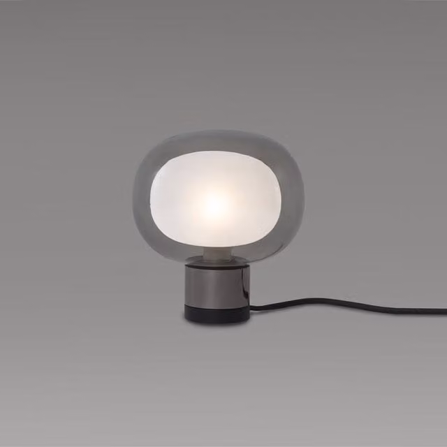 Lampada da tavolo Tooy Nabila 552.36 in vetro trasparente e metallo con luce LED bianco caldo