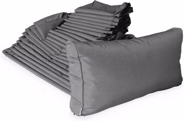 Set di fodere per sedie da pranzo Sweeek, grigio, in poliestere idrorepellente e lavabile