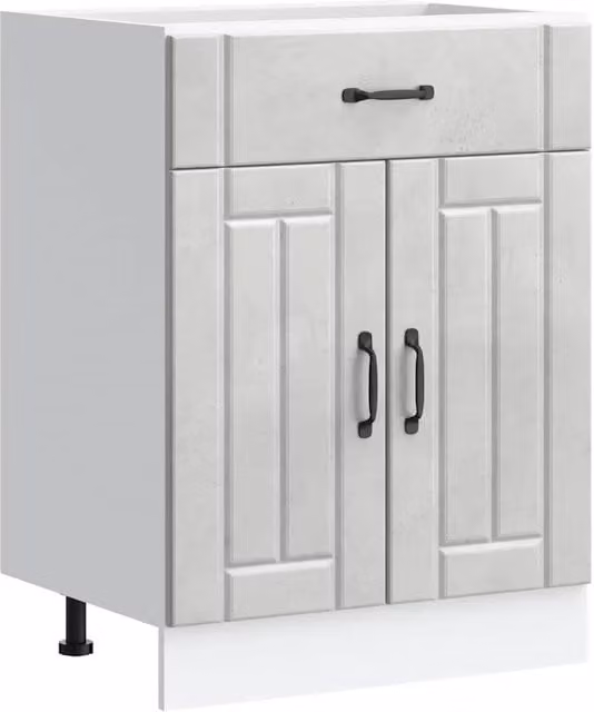 Mobile da cucina sottolavello Lucca moderno in legno composito grigio opaco L: 60 cm, P: 46 cm, H: 81,5 cm