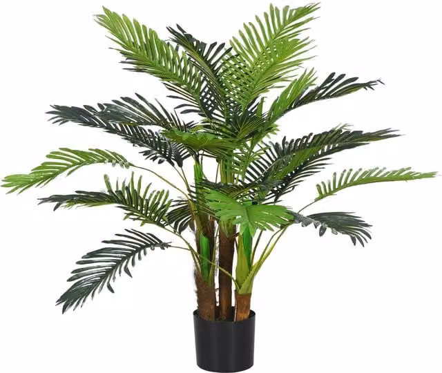 Palma artificiale HOMCOM verde con vaso inclusa, Altezza: 100 cm