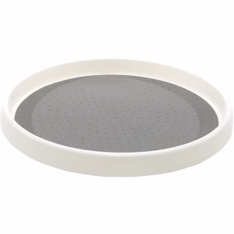 Organizer girevole antiscivolo VESTIAMO CASA in polipropilene bianco, Diametro: 30,5 cm