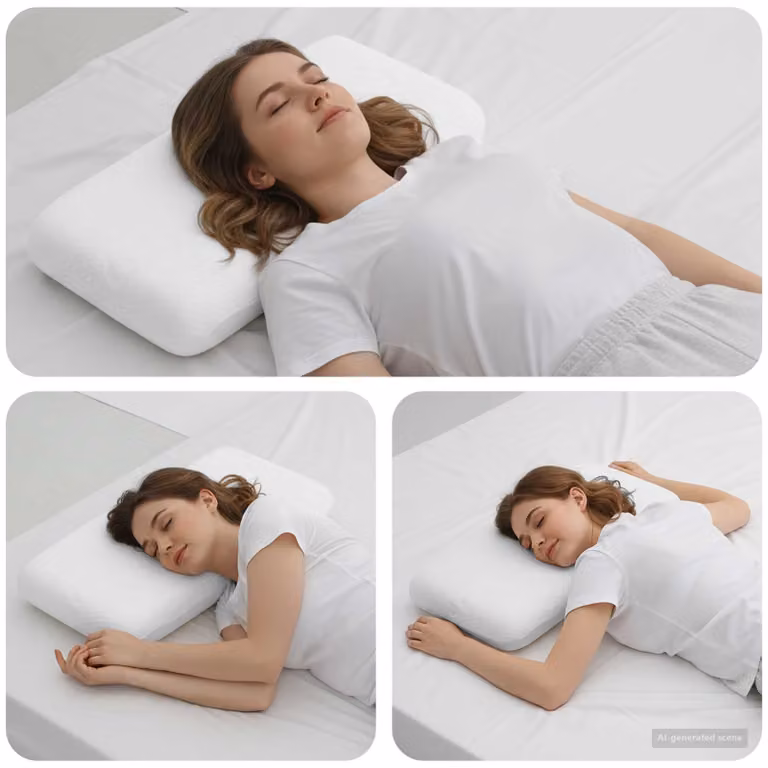 Cuscino da letto in memory foam vidaXL Bianco, medio, L 70 x P 36 x H 7 cm