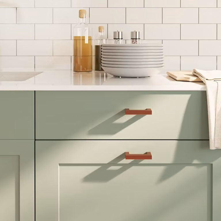 Set di 10 maniglie per mobili a barra vidaXL in acciaio inox color bronzo
