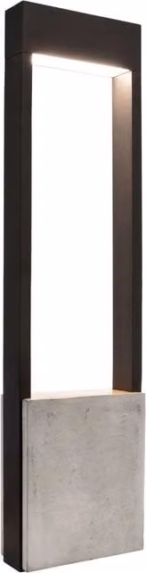 CHERTAN Lampione LED da esterno DEKO-LIGHT in alluminio e cemento, colore grigio, IP54, luce bianco caldo, Altezza: 60 cm