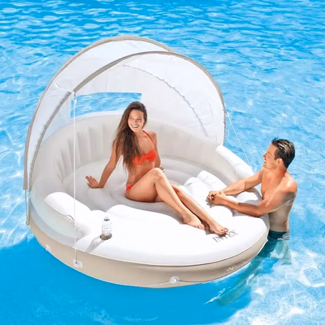 Isola galleggiante Intex con parasole bianca L: 199 cm, P: 150 cm