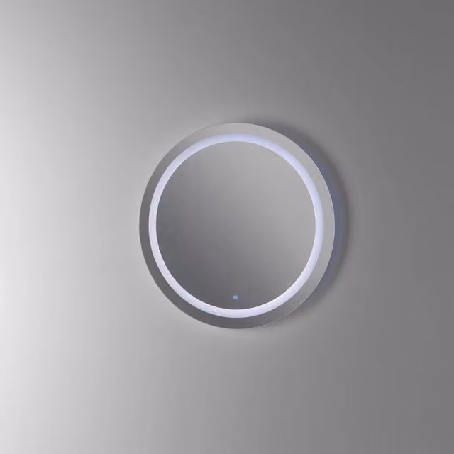 Specchio con Led RING MAXI AQA DESIGN bianco, rotondo, con comando touch e montaggio a parete