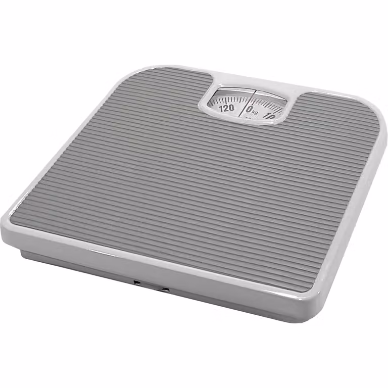 Bilancia pesapersona analogica Dictrolux con display manuale e base in vetro e plastica, portata massima 130 kg
