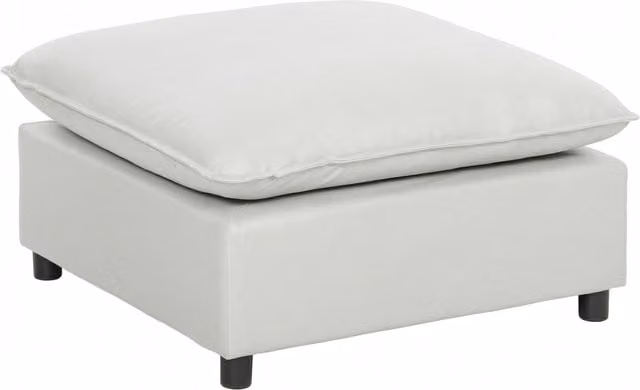 Poggiapiedi quadrato HOMCOM grigio, pouf moderno per salotto, camera da letto o ingresso, L 75 x P 75 x H 40 cm