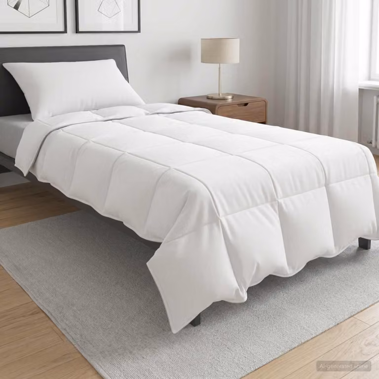 Set da letto vidaXL 2 pezzi trapuntato in poliestere bianco per adulti