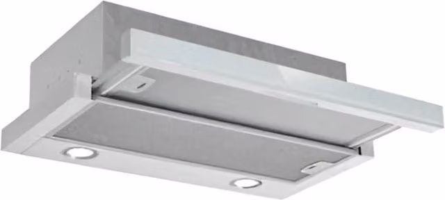 Cappa sottopensile Tecnowind Slim90 grigia con frontalino in acciaio inox estraibile classe D