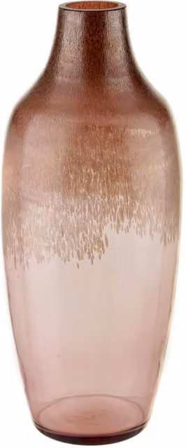 Vaso moderno in vetro marrone per tavolo, Altezza: 40 cm, Diametro: 16 cm