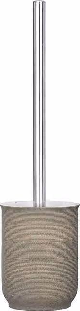 Portascopino per WC autoportante Wenko Nebo marrone in ceramica e plastica, H: 36,0 cm, L: 9,5 cm, P: 36,0 cm
