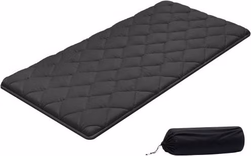 VEVOR Materasso Futon Giapponese Tatami Pieghevole Nero, Misura Singolo L: 203,2 cm, P: 99,1 cm, H: 8,9 cm, Ideale per Meditazione e Yoga