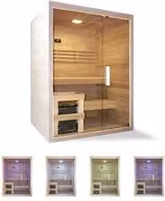Sauna finlandese Aria 150 BIG Piscine Italia in legno di abete colore marrone L: 200 cm, P: 130 cm, H: 150 cm
