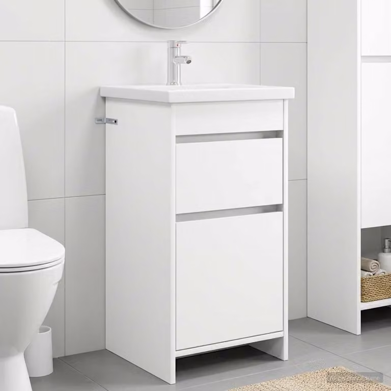Mobile da bagno moderno vidaXL con lavabo bianco L: 42 cm, P: 40 cm, H: 84,5 cm