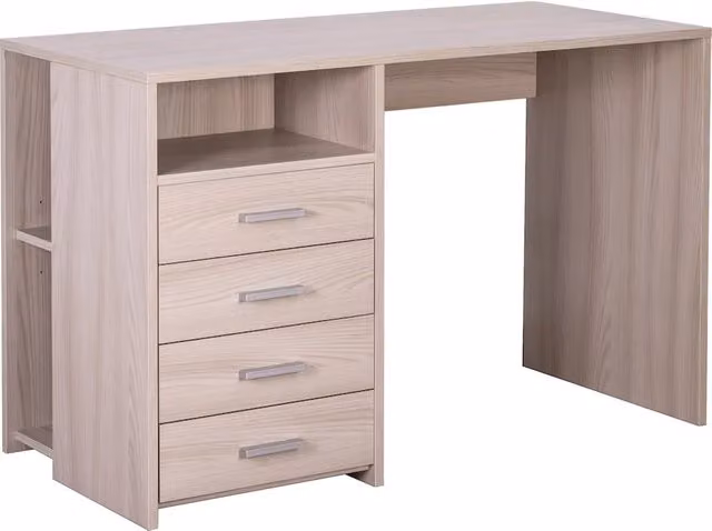 Scrivania moderna SARMOG con cassettiera in MDF laminato opaco L: 120 cm, P: 55 cm, H: 76 cm