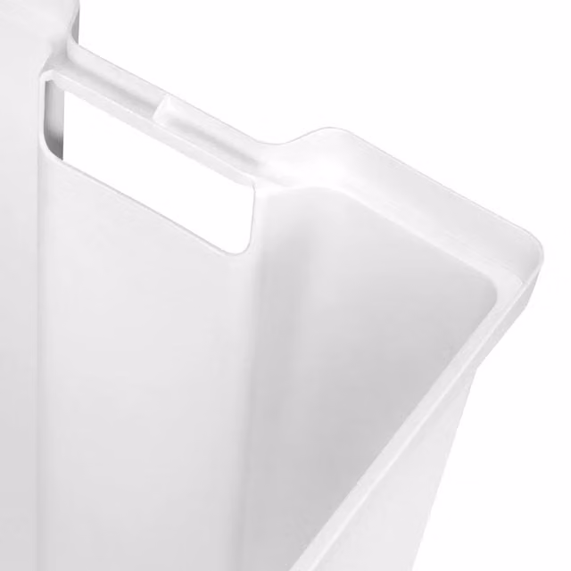 Cesto Portabiancheria Laundry Emuca in Plastica e Acciaio Bianco L 38,0 cm x P 30,5 cm x H 50,0 cm